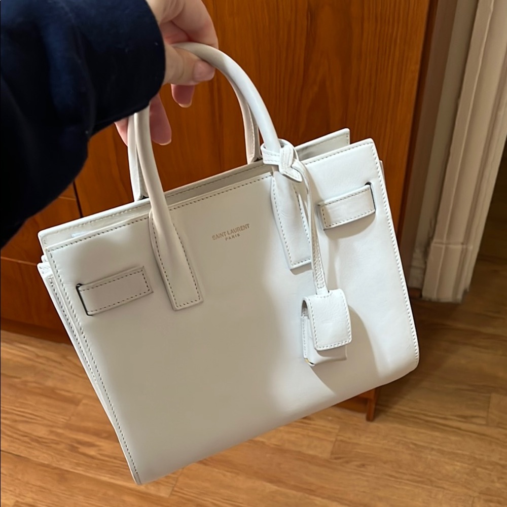Saint Laurent White Satchel Bag